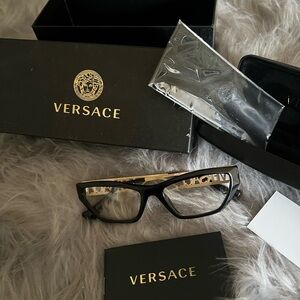 Versace Black and Gold Women's Glasses